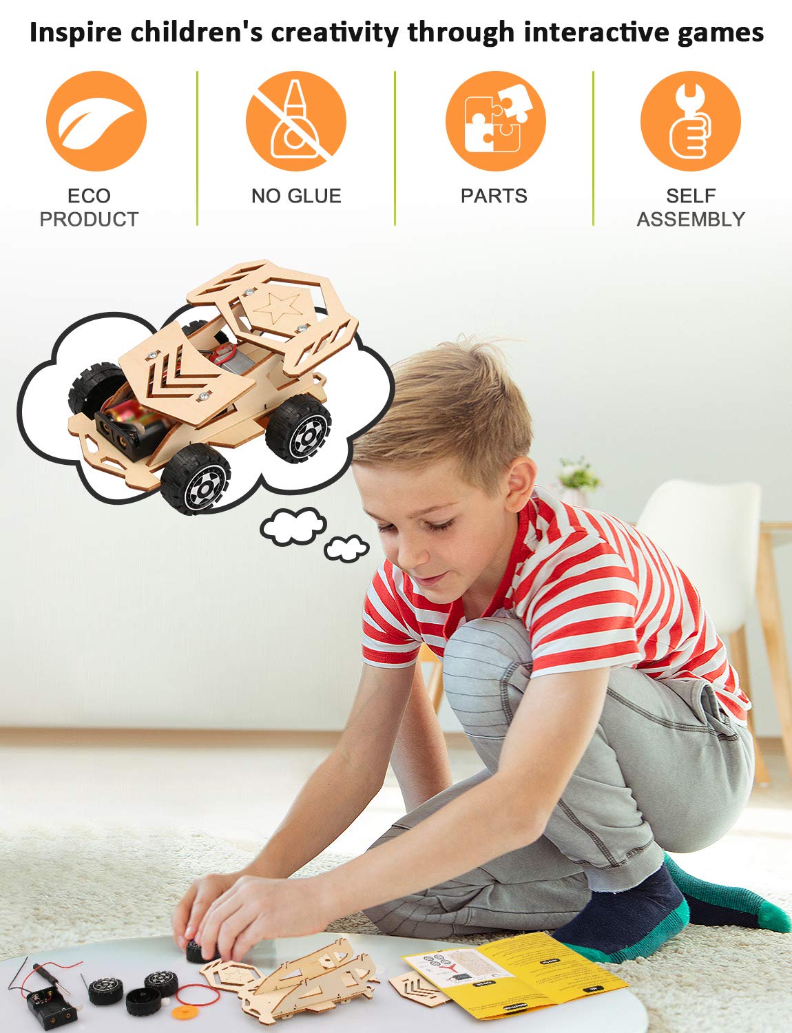 Poraxy paintable stem car models for personalized crafts