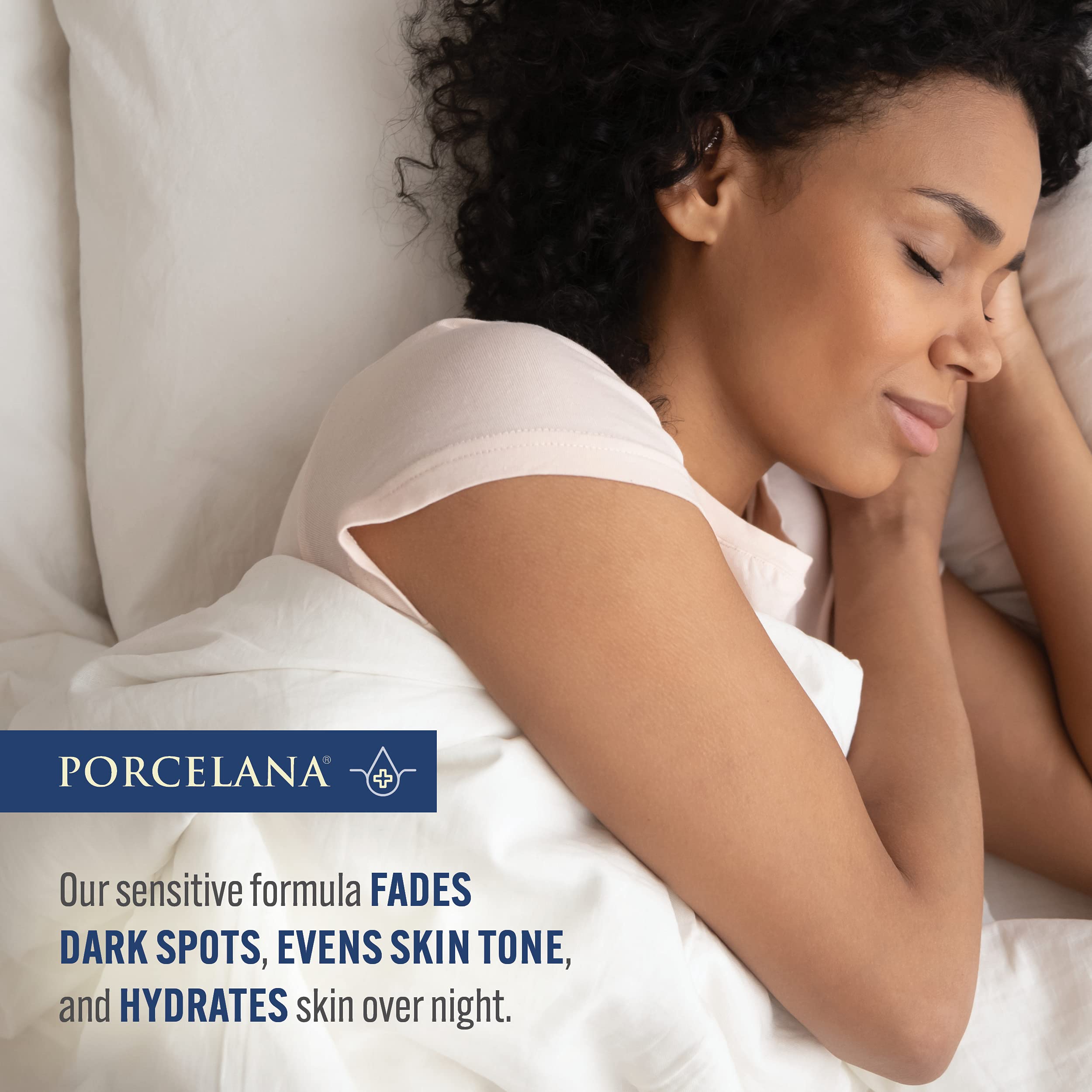 Porcelana Nighttime Hydration Cream with Vitamin E for antioxidant protection.