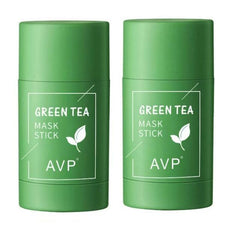 Porcolle Green Tea Mask Stick application on clean skin for quick care.