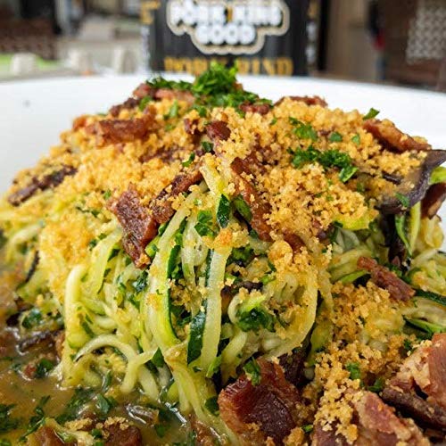 Pork King Good Italian pork rind crumbs add zero-carb crunch to eggplant parm.