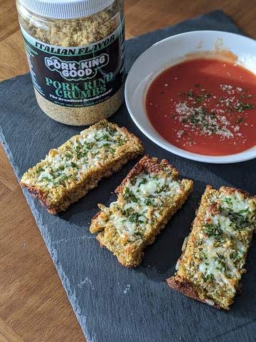 Pork King Good Italian crumbs offer zero carbs per serving for keto meals.