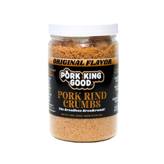 Two-pack Pork King Good crumbs jar on kitchen counter for convenient prep.