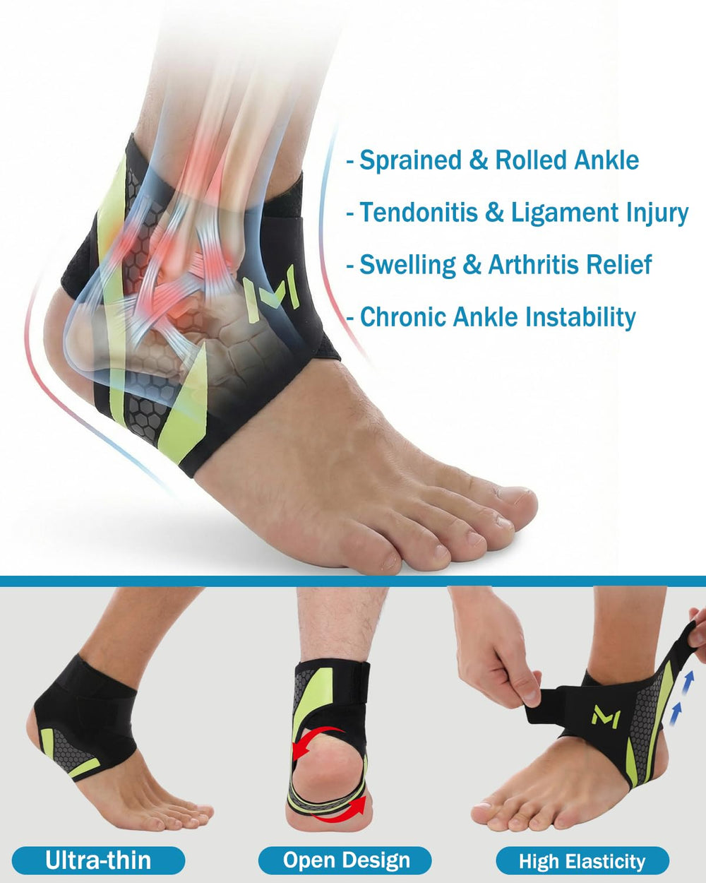 Porston sports ankle support aiding performance during basketball and running