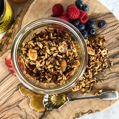 Portland Salt Co nutmeg-molasses swirls on a spoon for warm depth