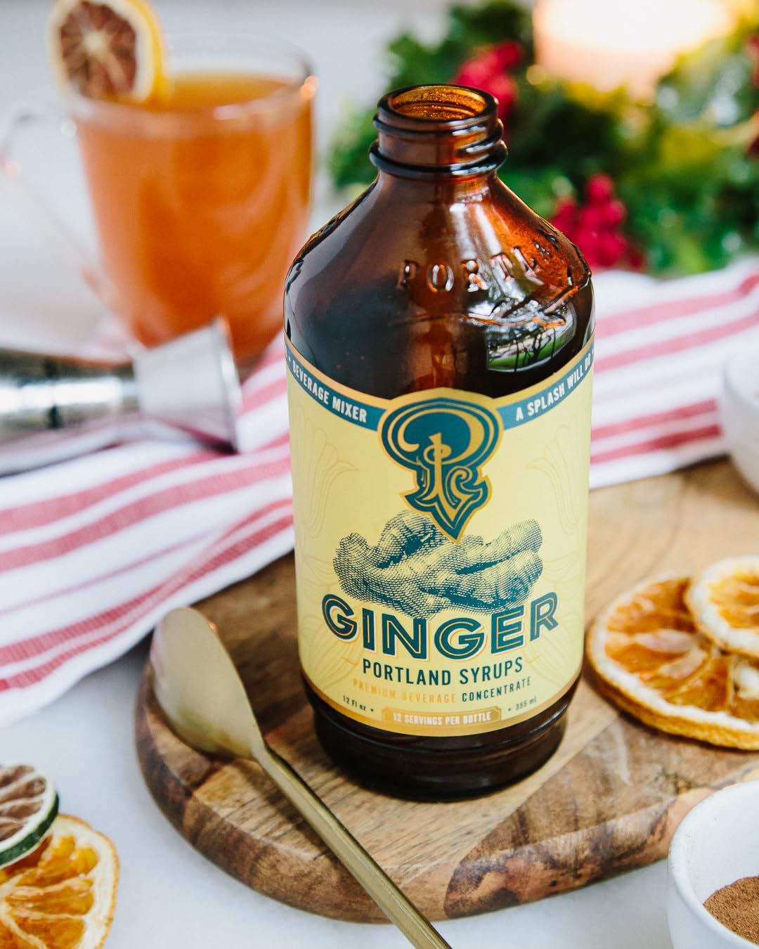 Portland Syrups organic-cane-sugar-bag showcases natural sweetness for beverages.