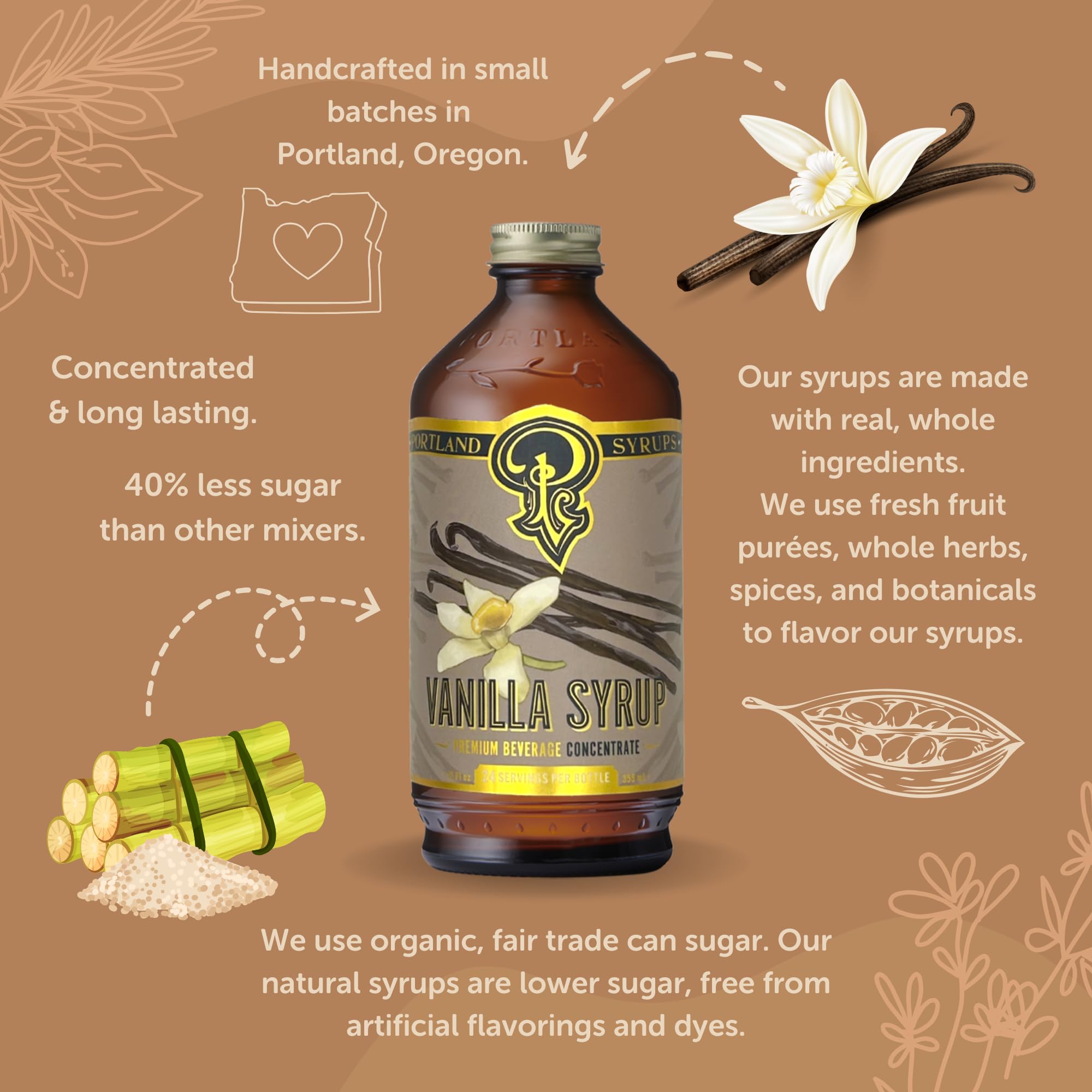 portland syrups vanilla syrup dessert drizzle