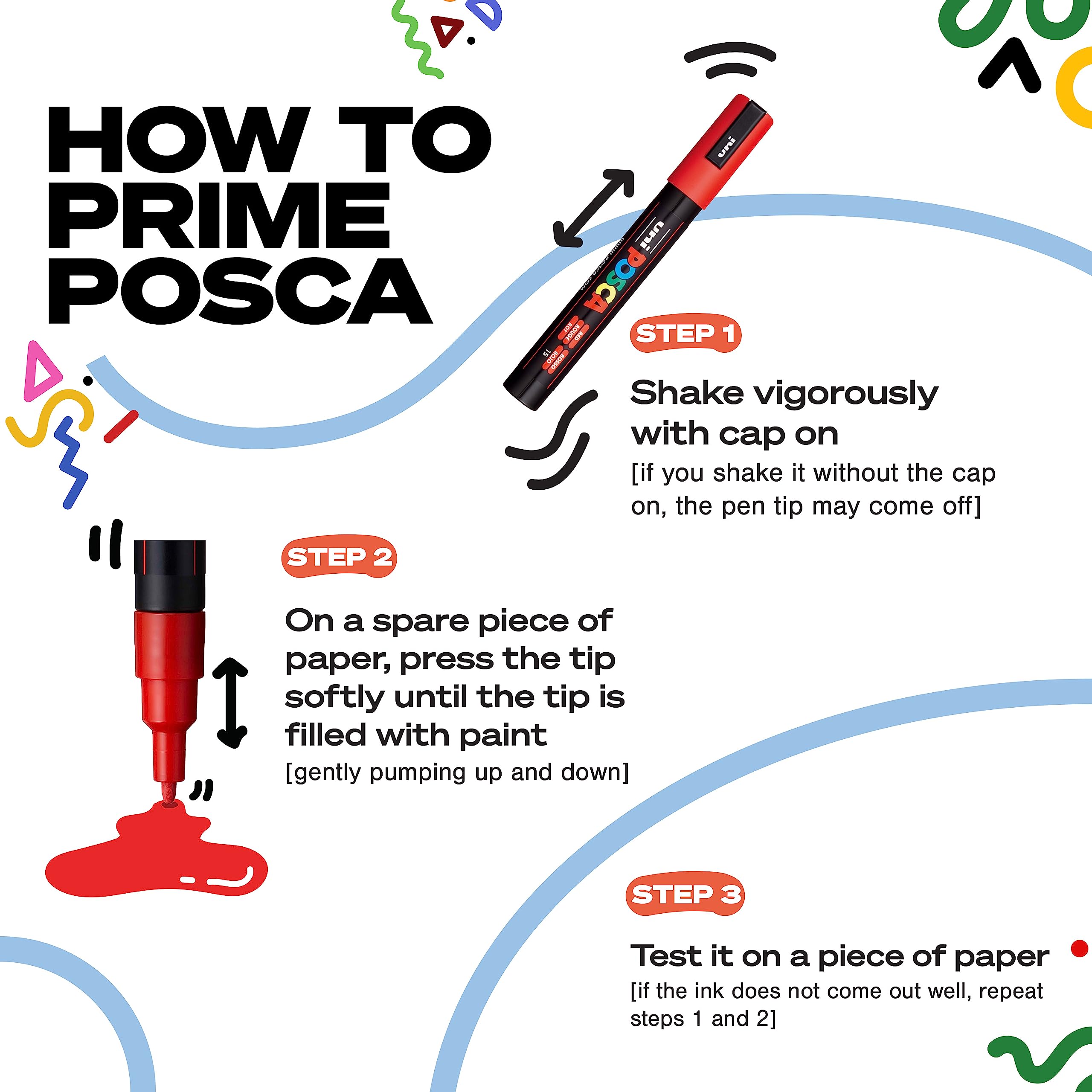Posca markers 8-set silver on glass for sleek reflective details