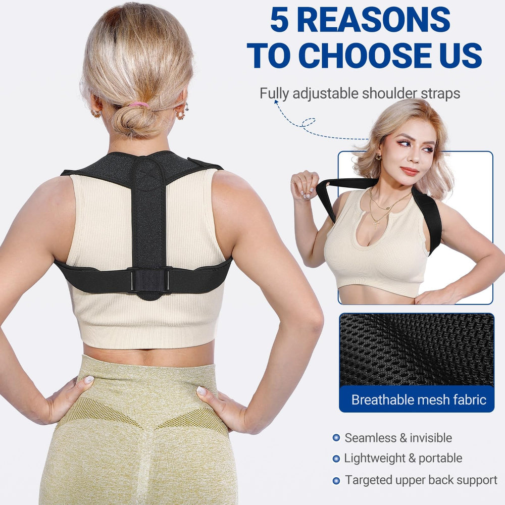 Posturace back buckle pads provide comfortable pressure relief during long workdays.