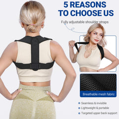 Posturace back buckle pads provide comfortable pressure relief during long workdays.