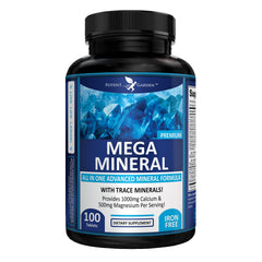 Potent Garden Mega Minerals bottle front for daily mineral support.