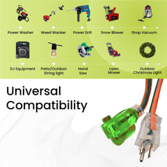 Power By GoGreen GG-13725 outdoor-ready cord resists moisture and sun