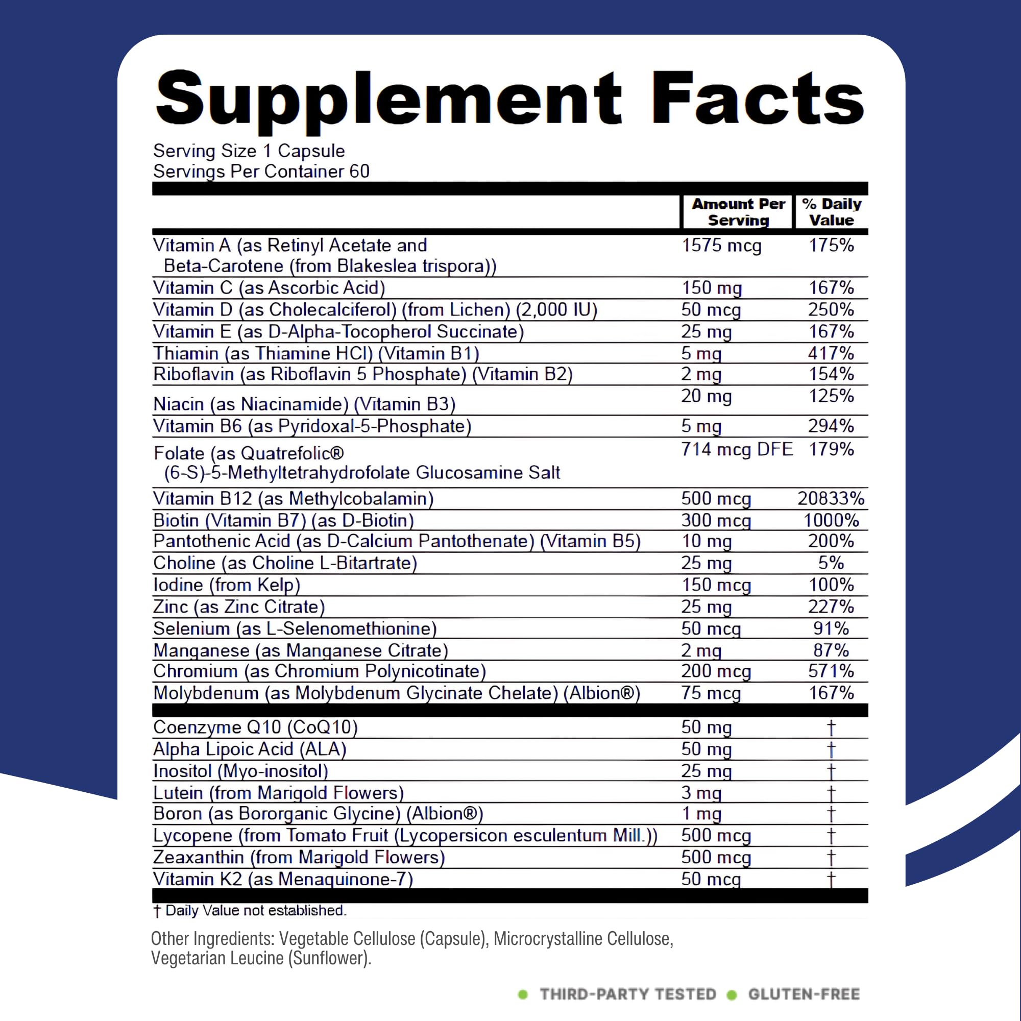 Power By Naturals Methyl Multi One label emphasizes vegan and Non-GMO promise.