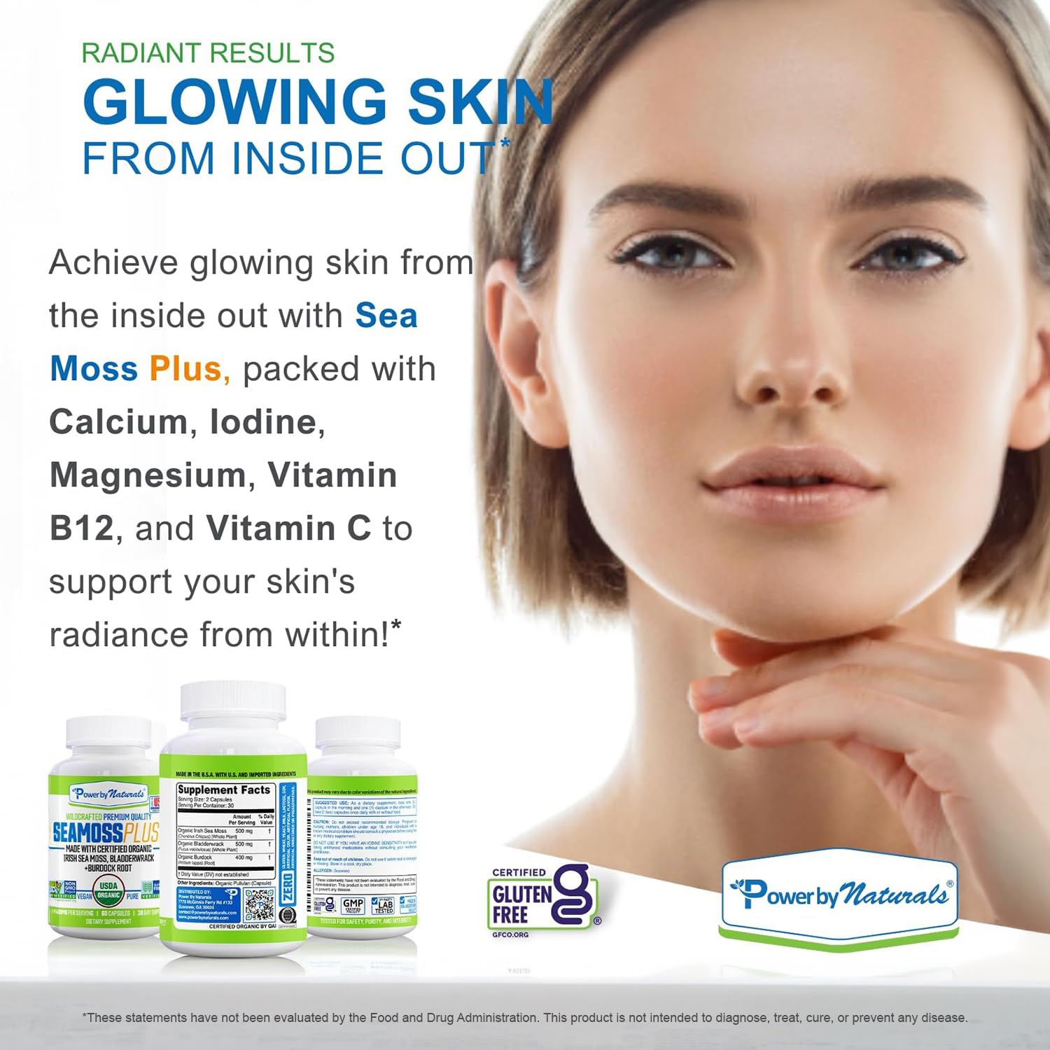 Power By Naturals Sea Moss Plus two-pack bottle for easy ongoing use.