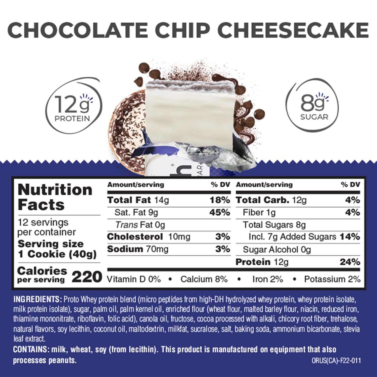 Power Crunch Chocolate Chip Cheesecake close-up wafers showing crisp texture.