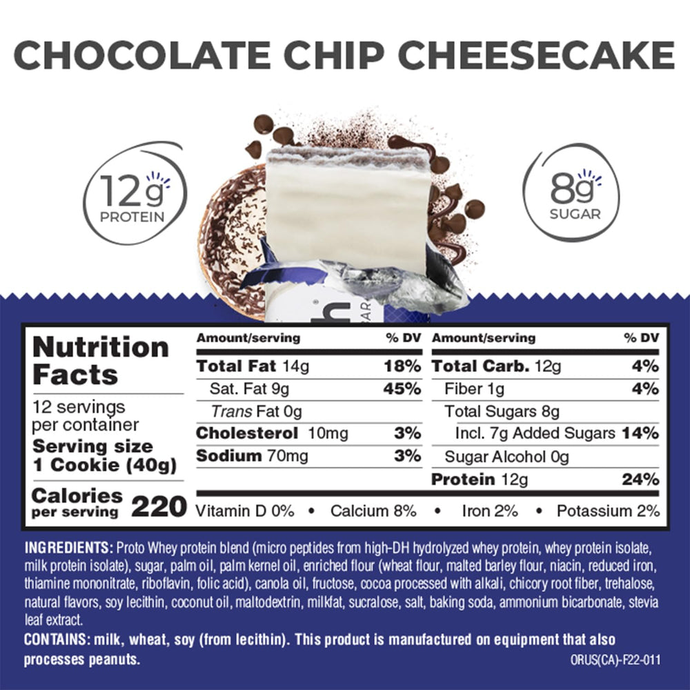 Power Crunch Chocolate Chip Cheesecake close-up wafers showing crisp texture.
