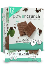 Power Crunch Chocolate Mint bar pack, a convenient high-protein snack for on-the-go energy.
