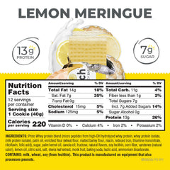 Power Crunch Lemon Meringue bar texture close-up, crisp wafer layers for a satisfying bite.
