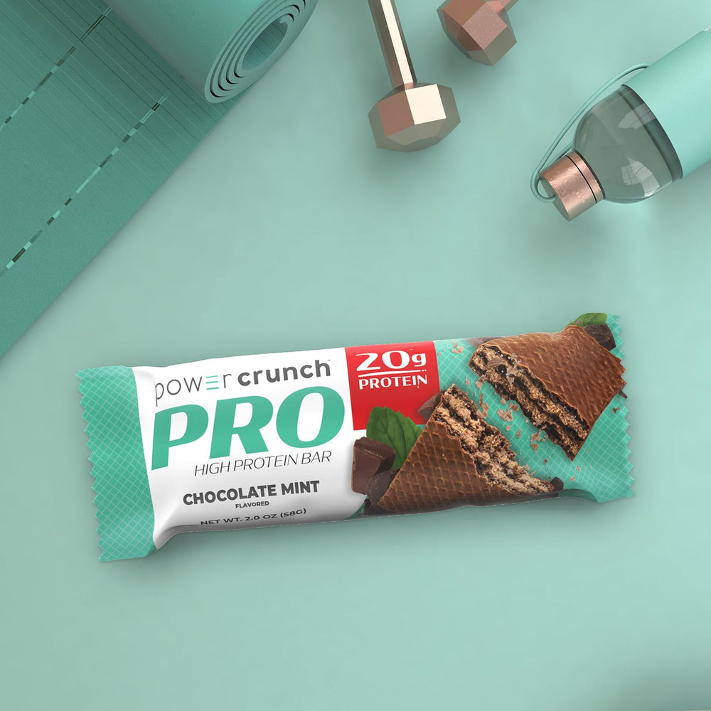 Power Crunch PRO on-the-go snack ideal for gym bag or desk break.