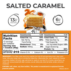 Power Crunch Salted Caramel wafer bars on a table for convenient snacking.