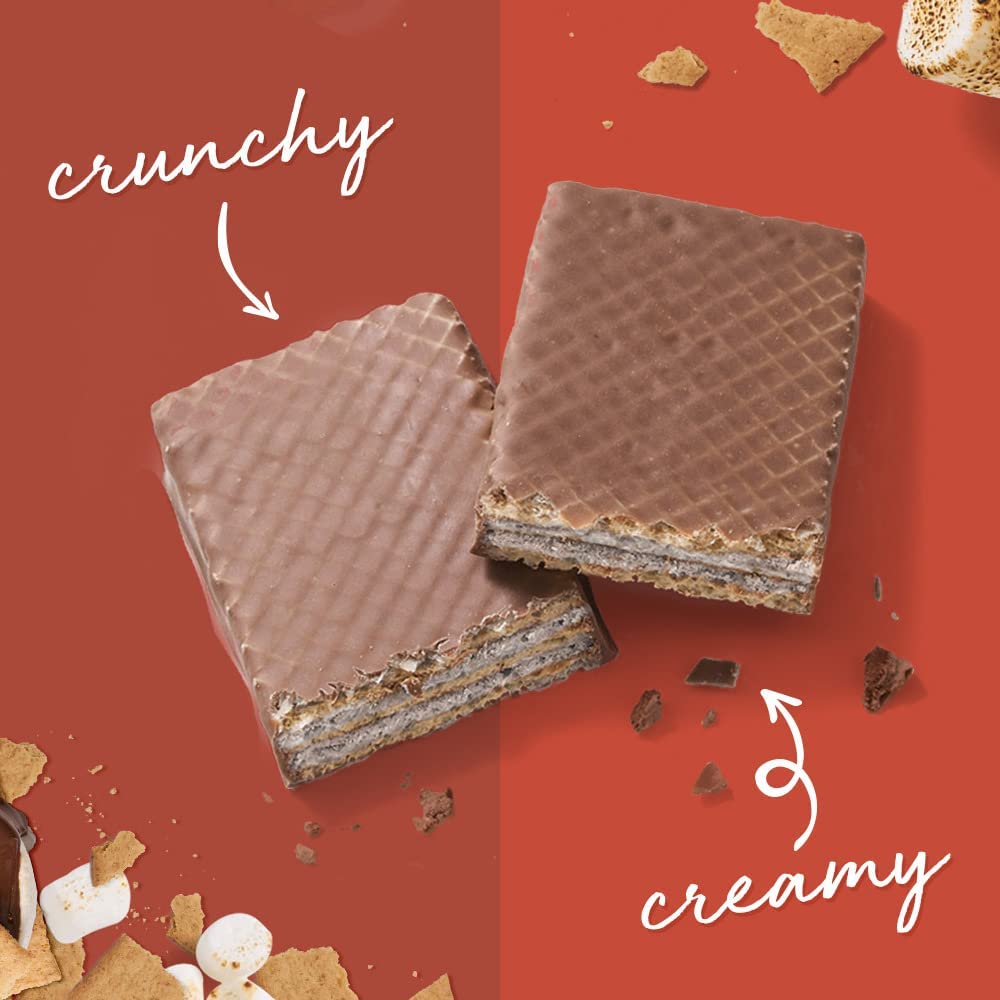 Power Crunch S'Mores bar on-the-go scene portrays a portable snack option.