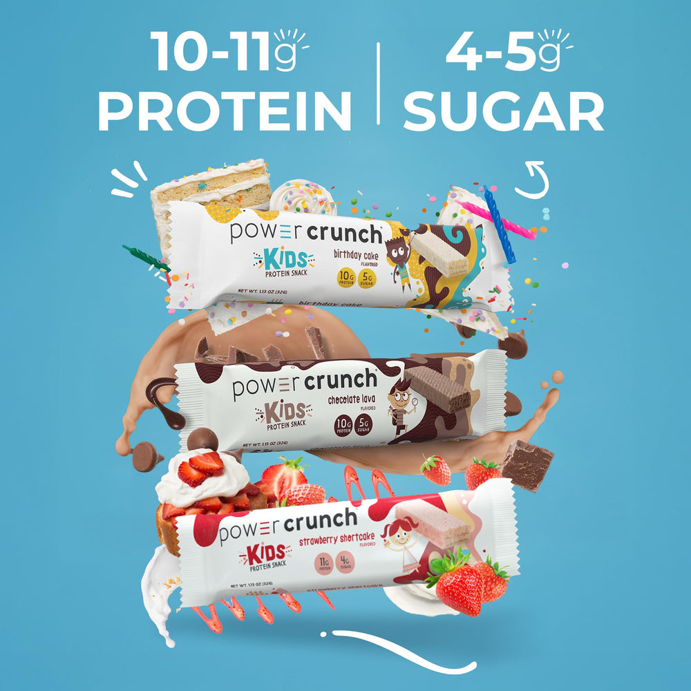 Power Crunch twelve-bar variety pack is ideal for school or home.