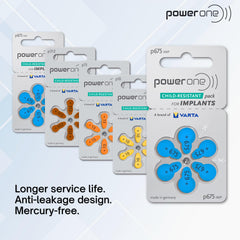 Film-sealed Power One 675P cell prevents drying and maintains performance.