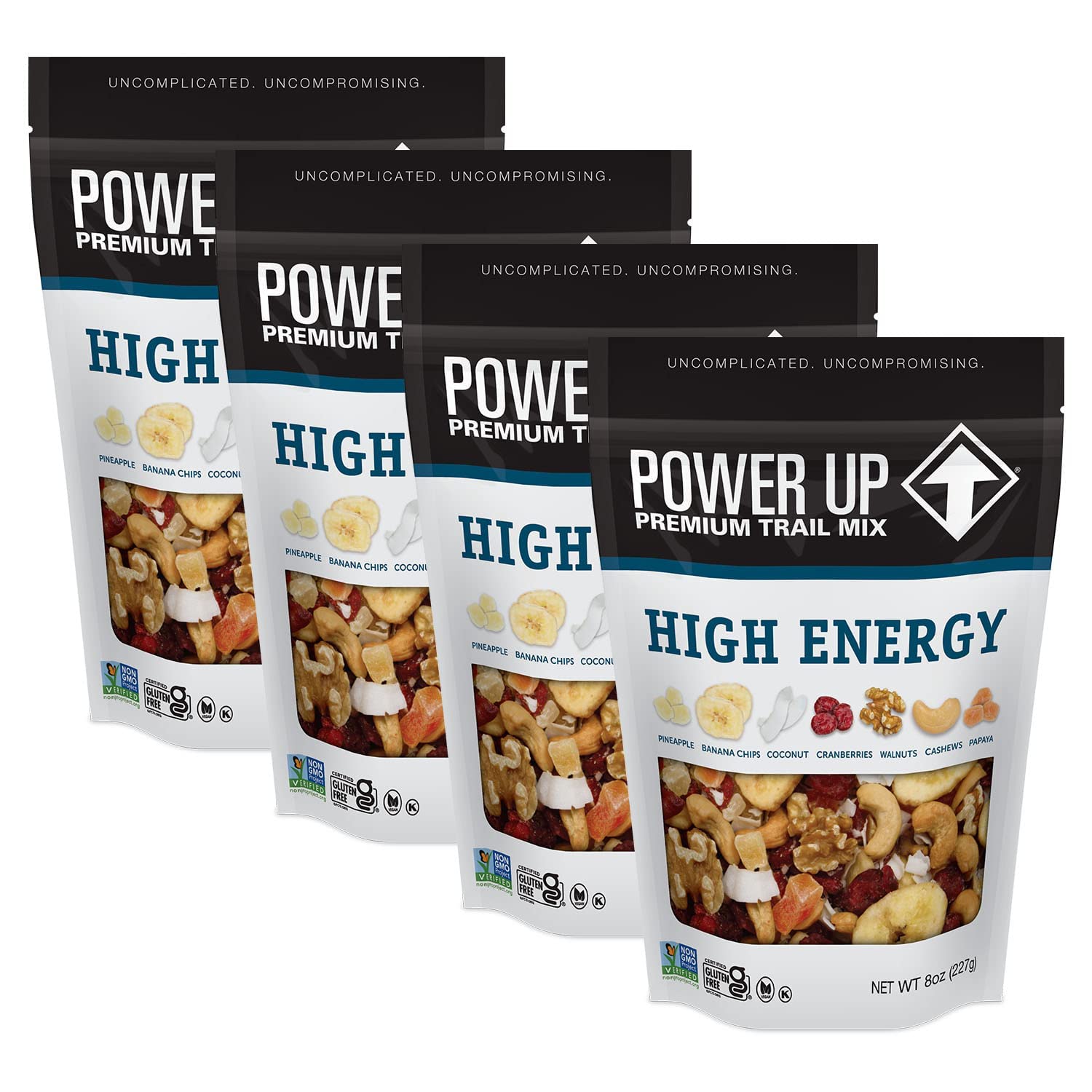 Power Up High Energy Trail Mix bag front for on-the-go snacking