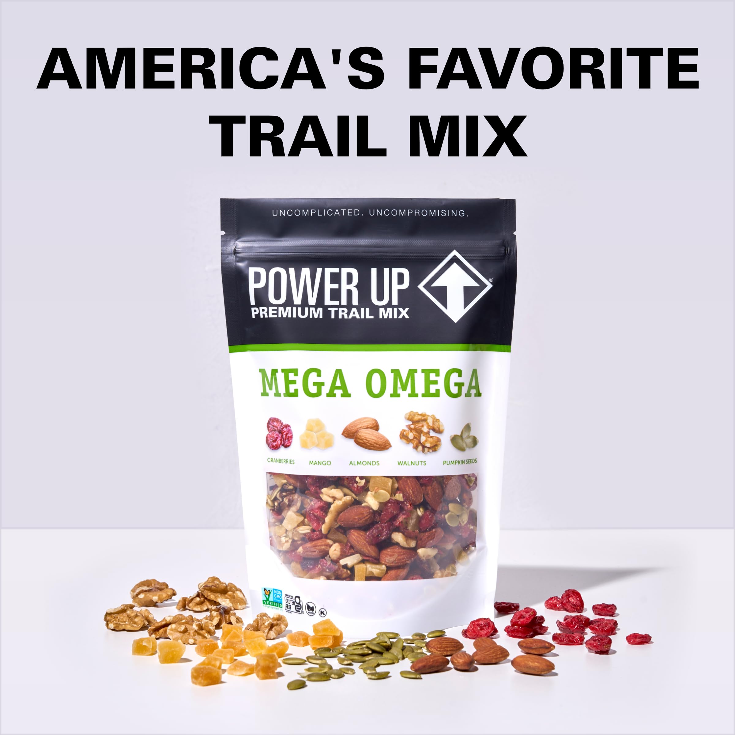 Power Up Mega Omega Trail Mix over yogurt or oats for flavor boost