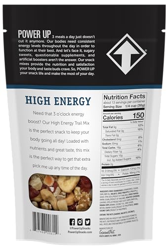 Power Up Premium Trail Mix banana chips for sweetness and crunch during the day
