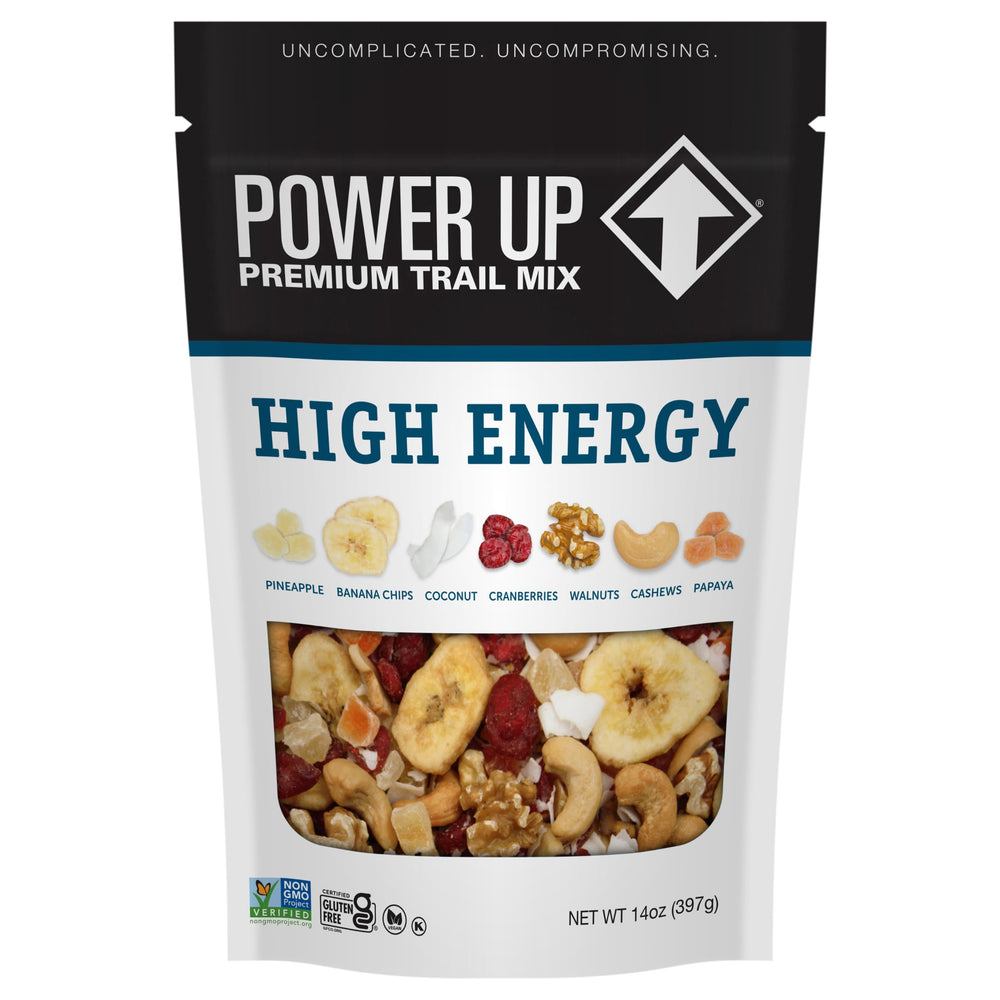 Power Up Premium Trail Mix pineapple chunks for tropical flavor and quick energy