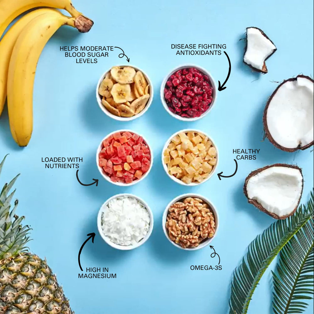 Power Up Trail Mix in a bowl showing variety and texture for versatile snacking