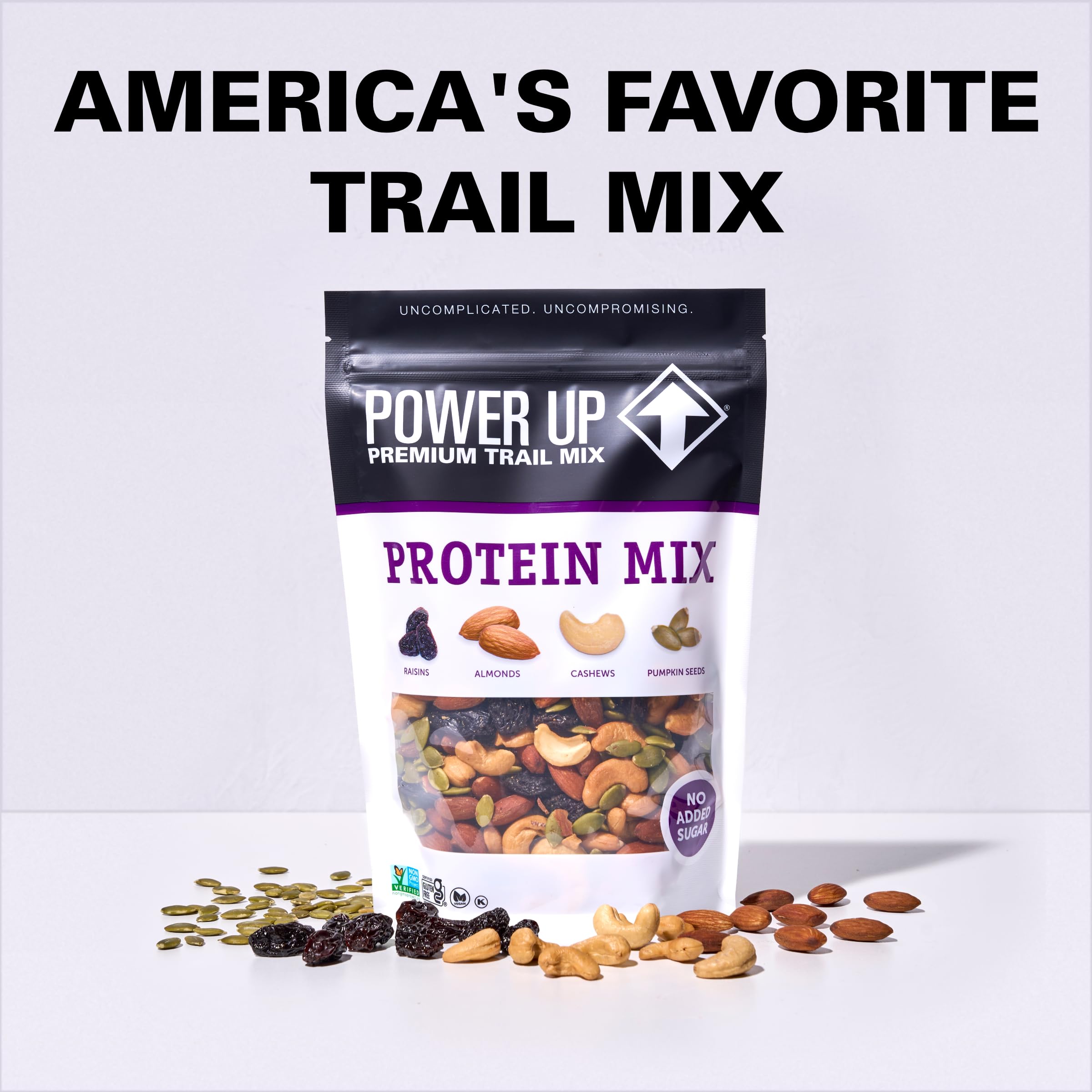 Power Up Trail Mix over oats for a protein-packed morning