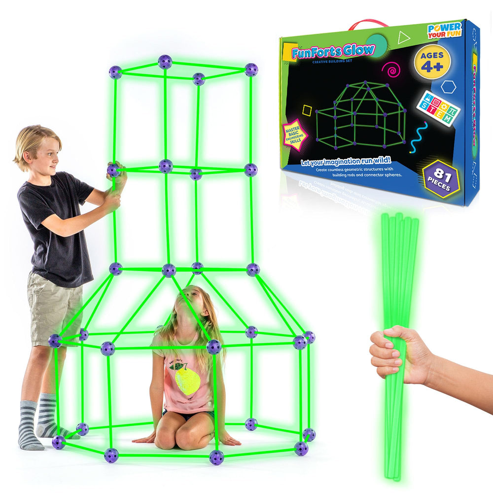 Power Your Fun glow fort 53-rods illuminate bright play for creative forts