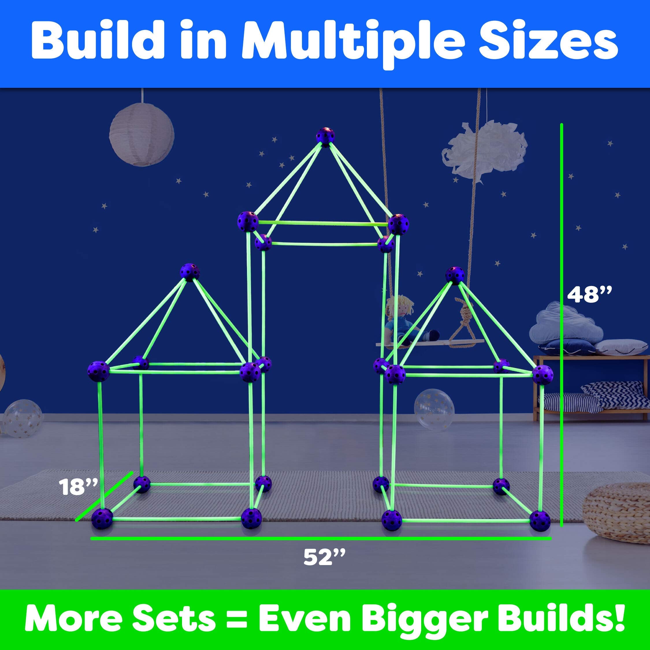 Power Your Fun glow fort outdoor play invites active, collaborative construction