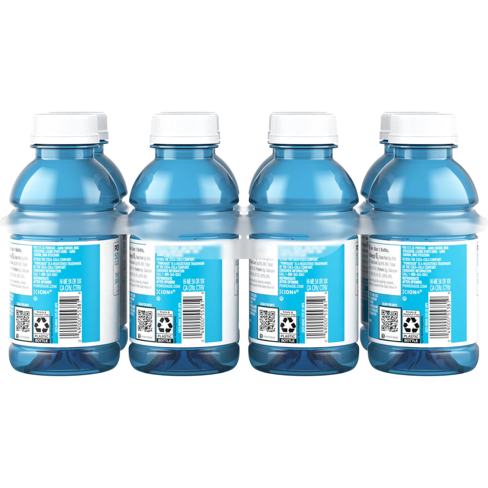 Powerade bottle on a sports bag for post-workout refresh.