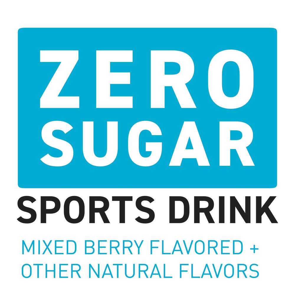 POWERADE Electrolyte blend bottle with nutrition facts for informed choice.