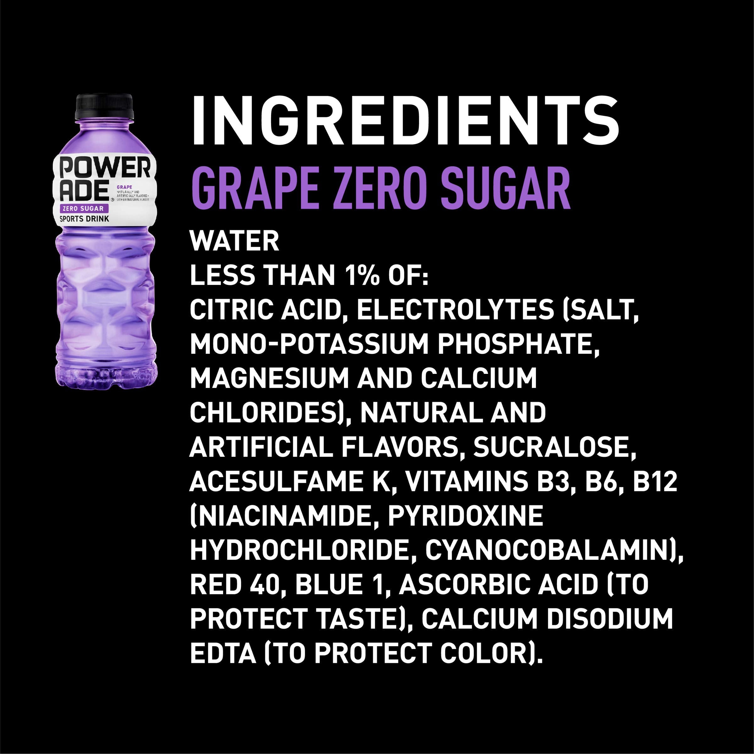 Powerade electrolytes graphic appears on the bottle.
