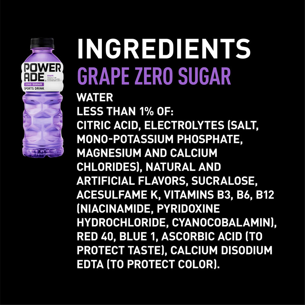 Powerade electrolytes graphic appears on the bottle.