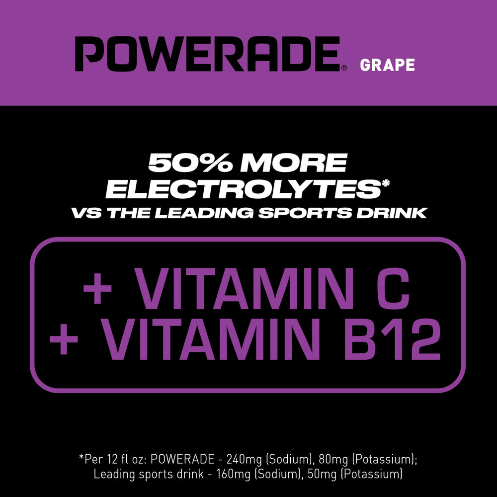 Powerade Grape pouring shot during training session