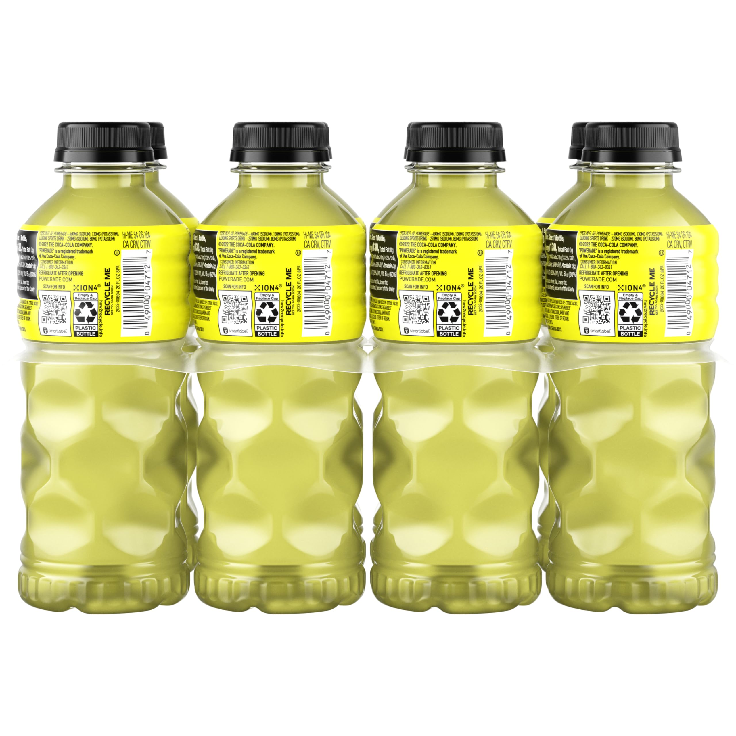 Powerade Lemon Lime on a gym shelf, easy access for quick hydration.