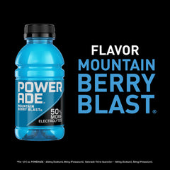 POWERADE Mountain Berry Blast 8-pack box showcases on-the-go hydration.