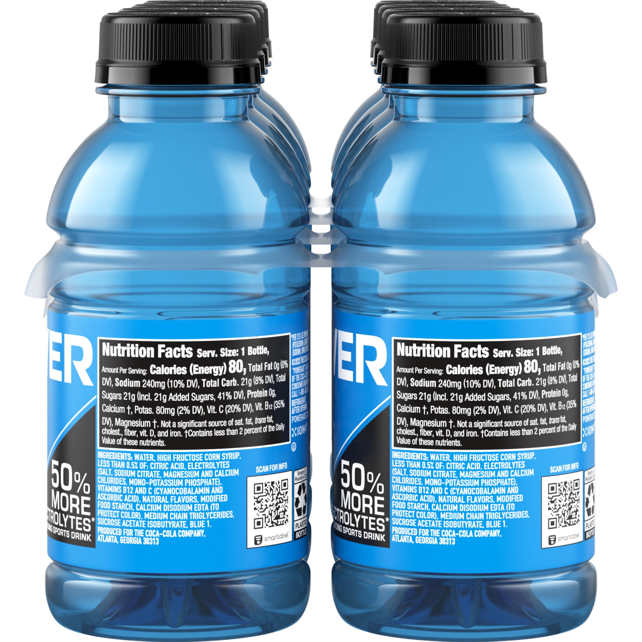 POWERADE Mountain Berry Blast 8-pack display highlights convenient on-the-go hydration.