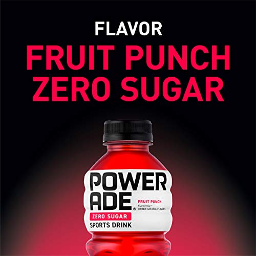 Powerade Zero Fruit Punch in the fridge cooling before practice.