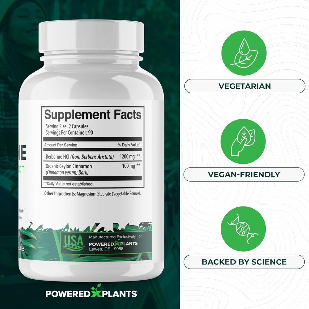 ACTIVE lifestyle scene with POWERED X PLANTS berberine routine.