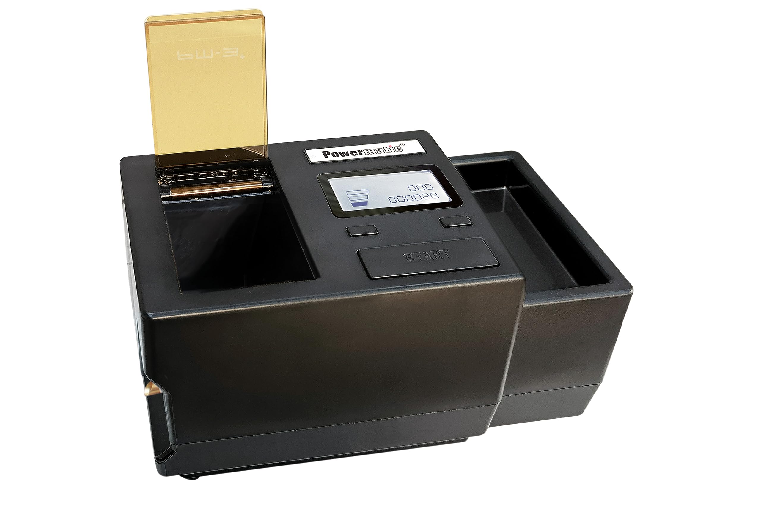 Powermatic III+ digital counter helps track production precisely.