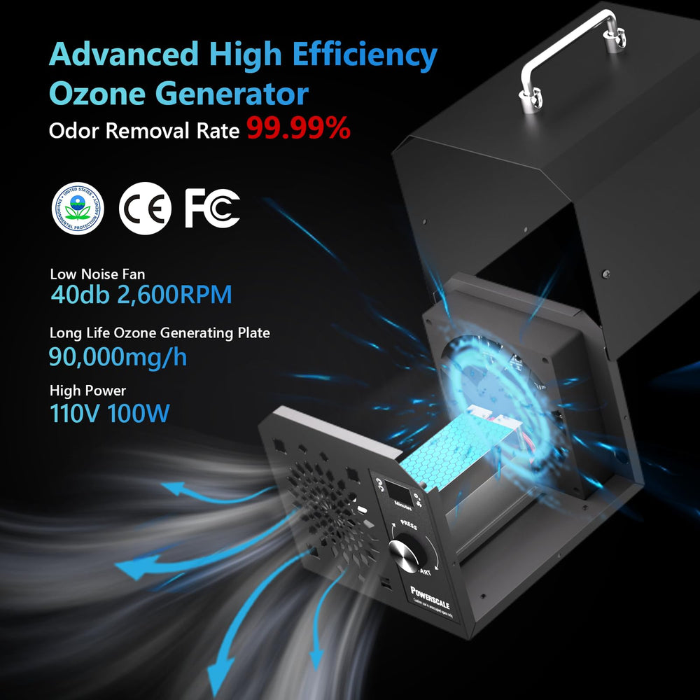 PowerScale ozone generator removable filter for easy maintenance