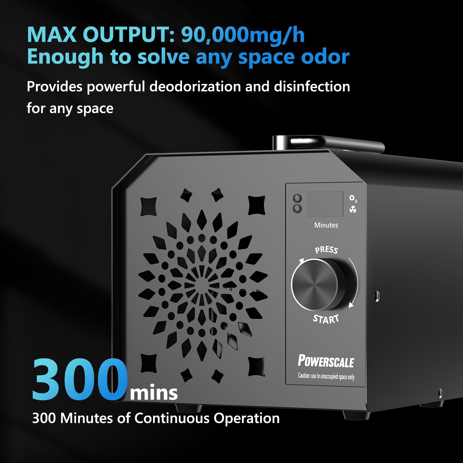PowerScale ozone machine with warranty and 1-year protection