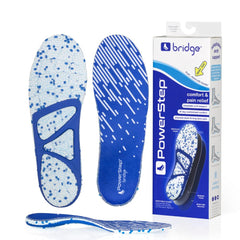 PowerStep Bridge insoles with arch support for all-day comfort and stability.