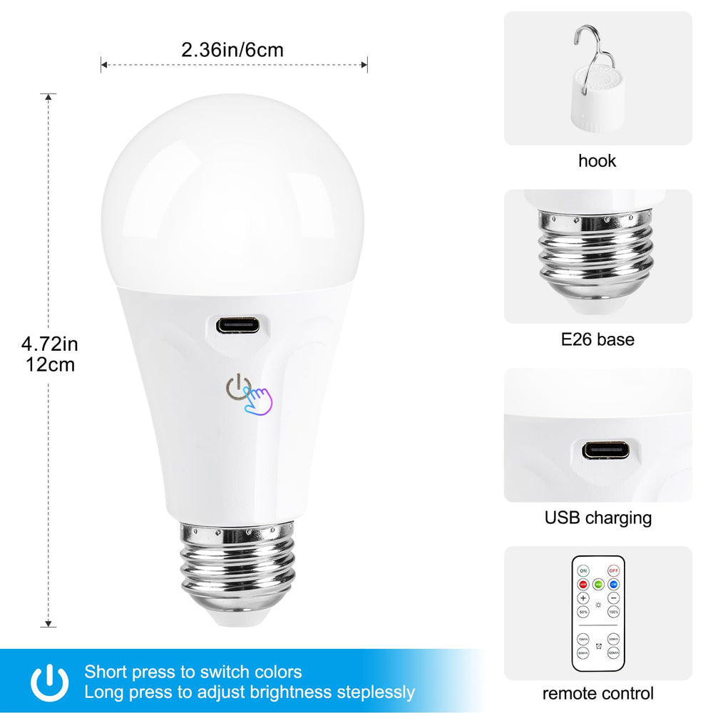 Powfloven dimmable bulb with three colors for ambience control and comfort.