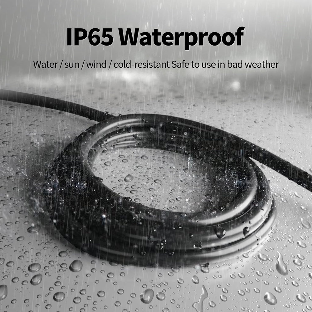 POWGRN flexible, cold-resistant cord for winter setups.